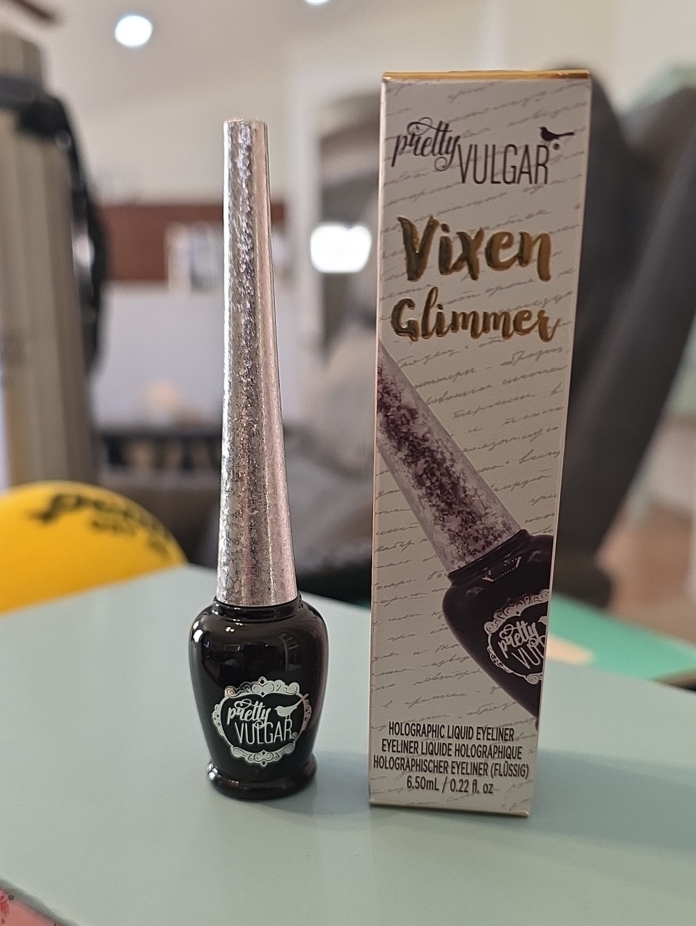 Pretty Vulgar Vixen Glimmer Holographic Liquid Eyeliner - Silver